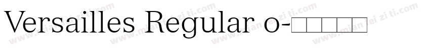Versailles Regular o字体转换